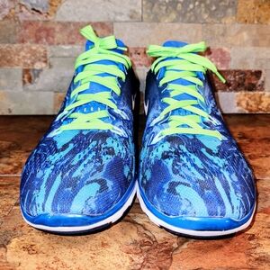 Nike Free 5.0 TR -Fit • Blue / White Print Athletic Sneakers  • PR-Fit • Running
